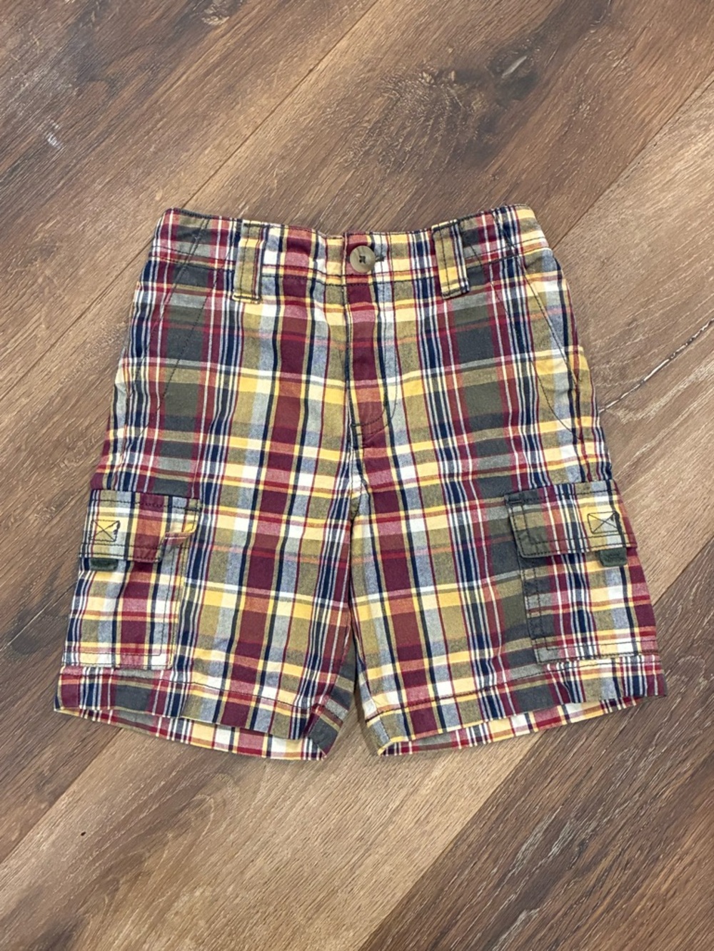 Janie & Jack Plaid Play Shorts Bottoms 12-18m